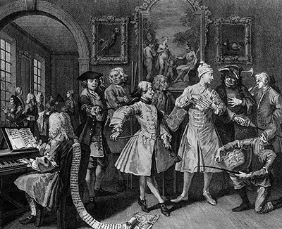 Tom at his Morning Levée in London William Hogarth